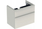 Подвесной шкафчик для раковины Geberit Smyle Square 73,4 cm, с двумя выдвижными ящиками - grey sand
