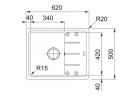 Zlewozmywak wbudowywany, Franke Basis BFG 611-62 , чёрный перелив, czany мат.