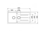 Zlewozmywak wbudowywany, Franke Basis BFG 651-97 , чёрный мат.