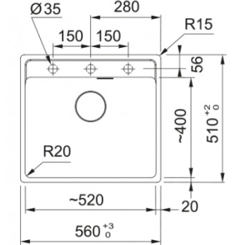 Zlewozmywak wbudowywany, Franke Maris MRG 610-52 ,чёрный мат.