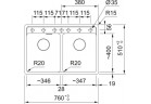 Zlewozmywak wbudowywany, Franke Maris MRG 620-35-35 , чёрный мат.