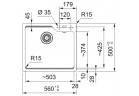 Zlewozmywak wbudowywany, Franke Urban UBG 610-50 , чёрный мат.
