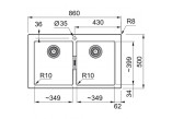 Zlewozmywak Franke Sirius 2.0 S2D 620-35-35 , dwukomorowy, белый polarny