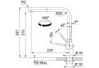 Смеситель kuchena Franke Atlas Neo pull-out, высота 297mm, выдвижной излив, золото