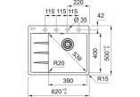 Zlewozmywak Franke Centro CNG 611-62 TL, ociekacz с левой стороны, чёрный мат.