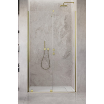 Двери раздвижные walk-in Radaway Furo Gold, левые, с задней стенкой, 160x200cm, стекло бесцветное, profil золотой