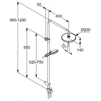 Душевой набор Kludi Freshline Dual Shower System