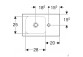 Раковина прямоугольная с отверстием с левой stronie 38x28cm Geberit iCon, белая