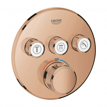 Смеситель скрытый Grohe Grohtherm SmartControl термостатическая 3-приёмники wody - polished nickel 