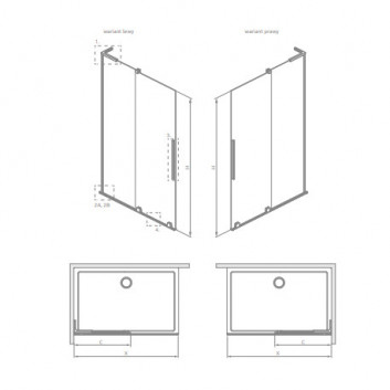 Душевая кабина Radaway Furo-SL Walk-in 790-800x2000mm - profil хром