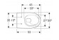Раковина ustępowa Geberit Acanto подвесной 51x35 cm, скрытый mocowania, Rimfree - белая