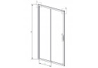 Двери для душа 140cm, Radaway Alienta DWJ, стекло прозрачные, profil хром