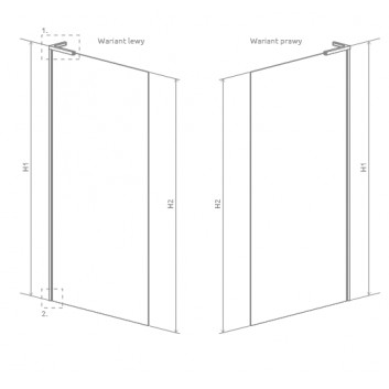 Шторки на ванну Radaway Modo SL Black PNJ II 70 правый, стекло бесцветное, profil чёрный