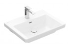 Раковина прямоугольная z переливом без отверстия под смеситель 60x47cm, Villeroy&Boch Subway 3.0, Weiss Alpin CeramicPlus,