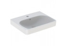 Раковина Geberit Smyle Square 55x44 cm, z переливом, с отверстием na baterie, с плёнкой KeraTect - белая