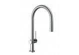 Смеситель кухонный Hansgrohe Talis M54 220 1jet, напольный, obracana излив, Сталь Szlachetna Finish