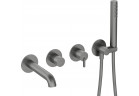 Смеситель для ванны Deante Silia на 4 отверстия скрытая - titanium