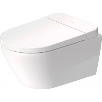 Раковина для ванной подвесной Duravit ME by Starck Rimless, 57x37cm, dla крышки SensoWash, bez rantu spłukującego, крепление Durafix, HygieneFlush, powłoka HygieneGlaze, белая