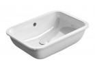 Раковина GSI Classic в столешнице 55x38cm z переливом - Glossy White