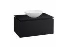 Шкафчик для раковины Villeroy & Boch Legato, 80x38x50cm, 1 ящик - чёрный мат.