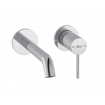 Смеситель для раковины Roca Ona однорычажный, напольный - чёрная