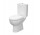 Kompakt WC Cersanit Parva CleanOn, 59,5x36cm, раковина kołnierzowa, крышка с микролифтом, перелив вертикальный, doprowadzenie wody z boku zbiornika - белый