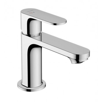 Однорычажный смеситель для раковины Hansgrohe Rebris S 110 CoolStart с набором слива-перелива с гибкой подводкой - хром
