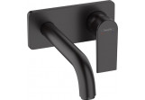 Смеситель для раковины Hansgrohe Vernis Shape однорычажный, с изливом 20,7 cm, подвесная, скрытая - чёрный мат.