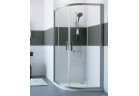 Кабина 1/4 круга Huppe Classics 2, 900x900mm, двери раздвижные - профиль серебряный мат., стекло прозрачное с плёнкой Anti-Plaque