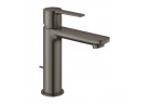 Смеситель для раковины Grohe Lineare однорычажный, с автоматической заглушкой - brushed hard graphite