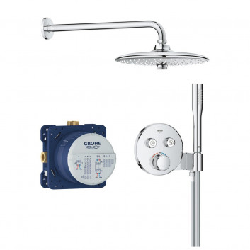 Душевой гарнитур Grohe Grohtherm SmartControl, скрытый, смеситель термостатическая, z лейкой душевая, хром