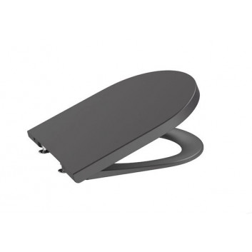 Сидение для туалета с микролифтом Compacto Roca Inspira Round, onyks