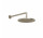 Верхний душ Gessi Anello, круглая, 250mm, regulowana, с держателем ściennym 358mm - Finox Brushed Nickel