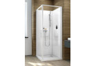 Кабина czterościenna Sanplast Basic Complete Mineral, 90x90 cm с полной комплектацией, стекло бесцветное, профиль белый