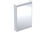 Ящик с зеркалом Geberit One z ComfortLight i jednymi drzwiami, монтаж настенный, высота 90 cm - цвет белый, powierzchnia алюминий malowane proszkowo
