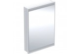 Ящик с зеркалом Geberit One z ComfortLight i jednymi drzwiami, скрытый монтаж, высота 90 cm - цвет белый, powierzchnia алюминий malowane proszkowo