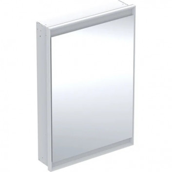 Ящик с зеркалом Geberit One z ComfortLight i jednymi drzwiami, монтаж настенный, высота 90 cm - цвет белый, powierzchnia алюминий malowane proszkowo