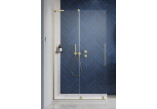 Душевая кабина Radaway Furo-SL Brushed Gold Walk-in 1200x2000 mm, вариант правосторонний - стекло бесцветное, profil золотой szczotkowany