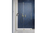 Душевая кабина Radaway Furo Brushed Gold Walk-in 1200x2000 mm, ze stabilizatorem poprzecznym, вариант правосторонний - стекло бесцветное, profil золотой szczotkowany