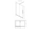 Душевая кабина Radaway Furo Brushed Gold Walk-in 1200x2000 mm, ze stabilizatorem poprzecznym, вариант правосторонний - стекло бесцветное, profil золотой szczotkowany