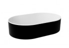 Накладная раковина Besco Lova B&W 34x53 cm - бело-чёрная