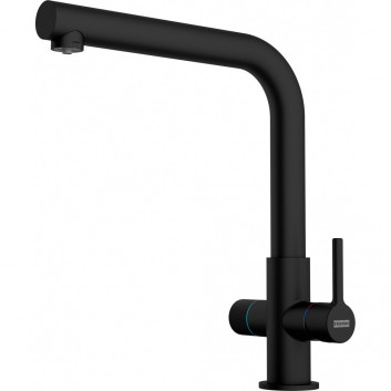 Смеситель кухонный Franke Neptune Evo , высота 294mm, obrotowa i выдвижной излив, чёрный мат.