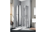 Двери маятниковые Kermi Filia XP 1-распашные с неподвижной стенкой, otwierane w prawo, szer. 90 cm, wys. 200 cm, профиль серебряный, стекло прозрачные z KermiClean