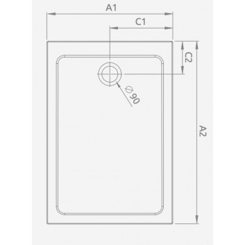 Поддон прямоугольный Radaway Doros D Compact, 130x90cm, акриловый, stone белый