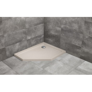 Поддон пятиугольный левый Radaway Doros PT E 100x80cm - stone kaszmirowy