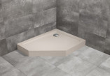 Поддон пятиугольный левый с корпусом Radaway Doros PT E Compact 100x80cm - stone kaszmirowy