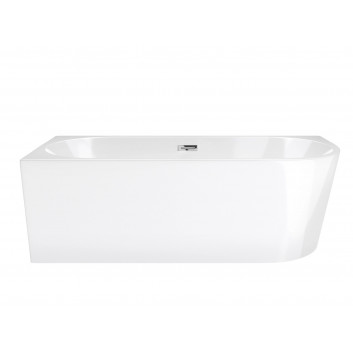 Ванна угловая свободностоящая Corsan Intero 150 x 74,5 cm белая, монтаж prawostronny, клапан klik-klak хром