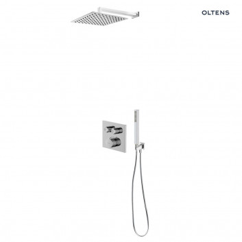 Набор Oltens Onega (S) смеситель скрытый с верхним душем 25 cm Vindel (S)i kompletem душевым Sog хром 36621100