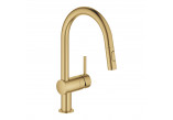 Смеситель кухонный с выдвижным изливом GROHE Minta 1/2", однорычажный - brushed warm sunset