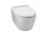 Раковина подвесная WC Balneo Luna Tornado 36,5x48,5 cm, белая bez kołnierza с крышкой с микролифтом z duroplastu